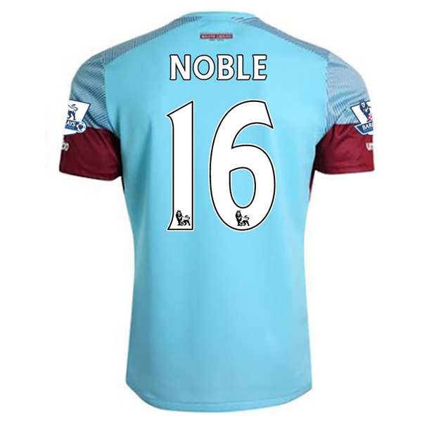 West Ham 2015-16 NOBLE #16 Away Soccer Jersey